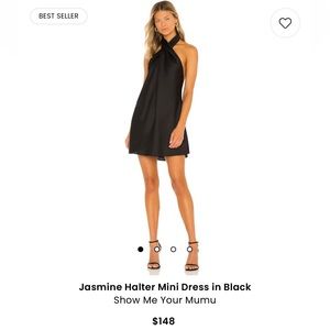 Show Me Your MuMu Black Halter Mini Dress